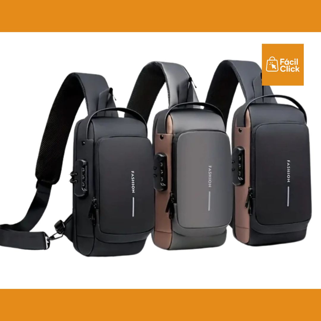 Mochila Cruzada ANTIRROBO con Carga Rápida Usb