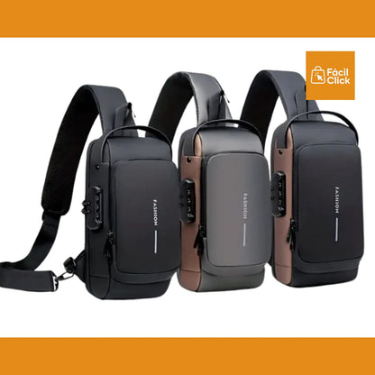 Mochila Cruzada ANTIRROBO con Carga Rápida Usb